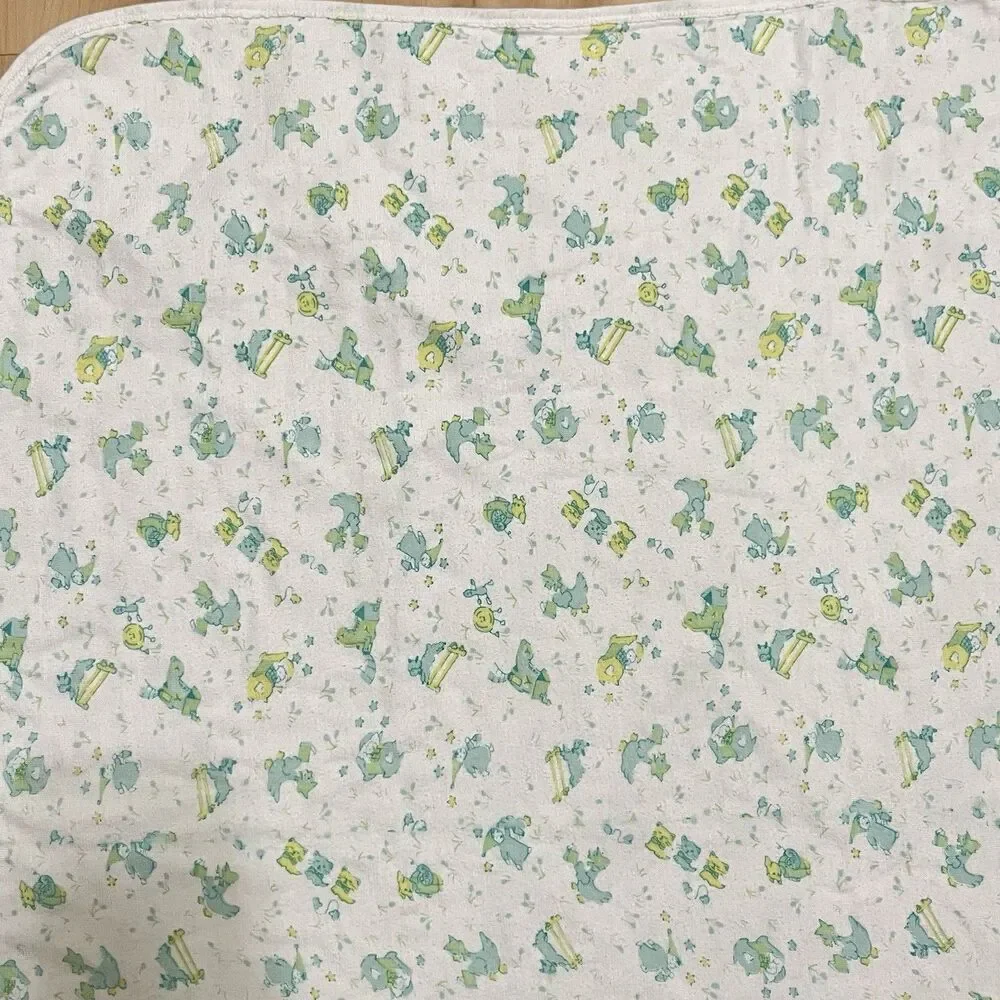 Vintage Carter's Mother Goose Nursery Rhymes Baby Receiving Blanket Cotton USA